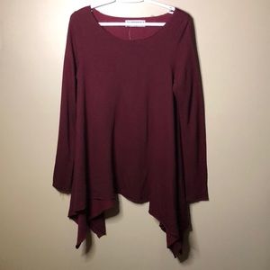 Project social T raw hem long sleeve tunic